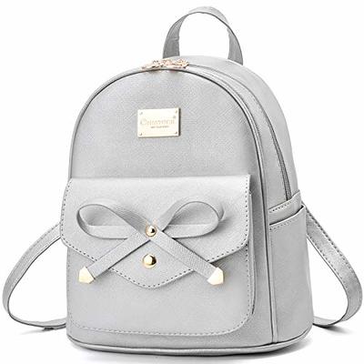 Girls Bowknot Cute Leather Backpack Mini Backpack Purse for Women -  Walmart.com