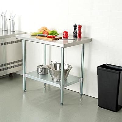 Kitchen Tek 16-Gauge 304 Stainless Steel Commercial Work Table