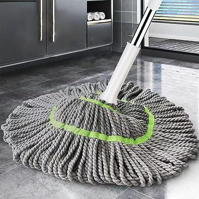 ZUBULUN Self Wringing Mop for Floor Cleaning with 2 Reusable Heads