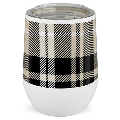 Checkered Stainless Steel Tumbler