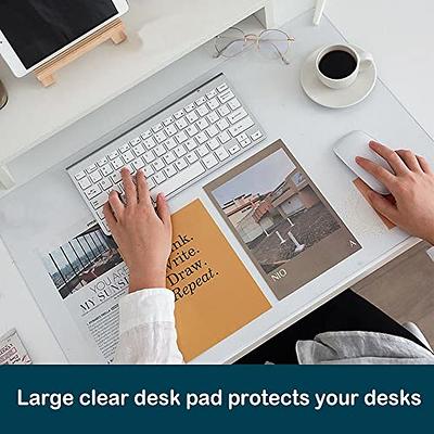 Clear Desk Mat Pad Blotter Mat Office Home Table Desk Protector Vinyl on  Top of Desks