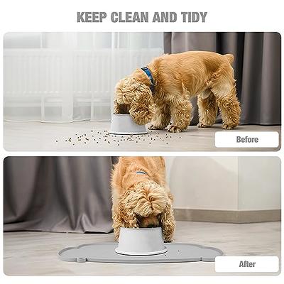 VIVAGLORY Dog Food Mat, Cat Dog Feeding Mat, Waterproof Non-Slip