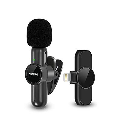Lavalier Microphone Wireless for iPhone and iPad,Plug & Play,2-Pack Mini  Microphone with Noise Canceling/Mute,Portable Microphones,Lapel Mic for  Live