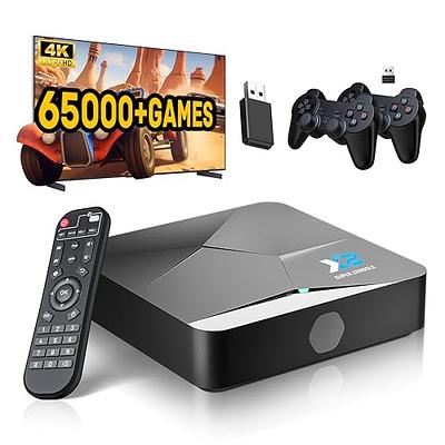  Retro Gaming Console Super Console, Emulator Console with  50000+ Games, Android 9.0 TV System + EmuELEC 4.5 Game System, Support 4K  HD Output, Plug and Play Video Games (512G) : Video Games