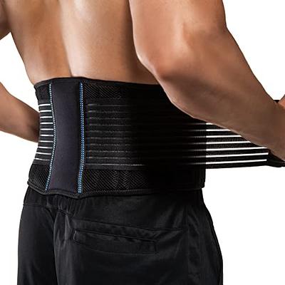  FREETOO Air Mesh Back Brace for Men Women Lower Back Pain  Relief with 7 Stays, Anti-skid, Adjustable Lumbar Support Belt for Work for  Sciatica Scoliosis (M(waist:36''-44''), Black) : Health & Household