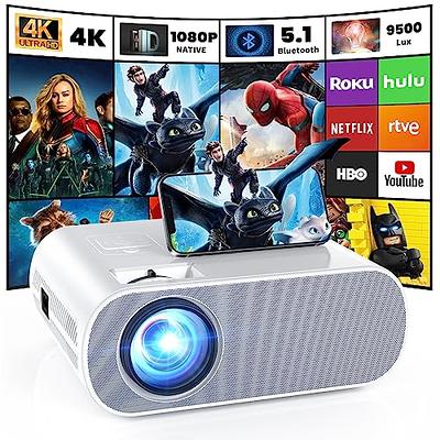 Meer Mini Projector,Portable Movie Projector,Smart Home Projector,Neat  Projector for iOS,Android,Windows,PS5,Laptop,TV-Stick,Compatible with