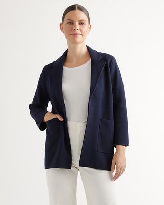 Quince  Women's Knit Blazer in Navy, Size Large, Organic Cotton - Yahoo  Shopping