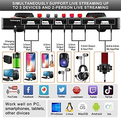 Audio Interface with Audio Mixer & Sound Card, tenlamp G3 Audio Consol