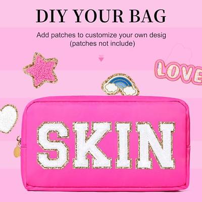 SOIDRAM Makeup Bag Travel Bag Pouch, Pink Toiletry Bag Makeup Organizer  Nylon Bag Cosmetic Preppy Bag Zipper Pouches Stoney Clover Dupes Brides Bag  - Yahoo Shopping