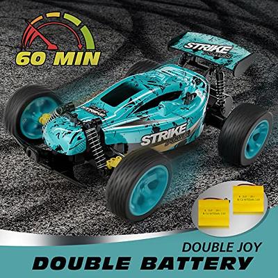 Tecnock RC Racing Car, 2.4GHz High Speed Remote Control Car, 1:18 2WD Toy  Cars Buggy for Boys & Girls with Two Rechargeable Batteries for Car, Gifts