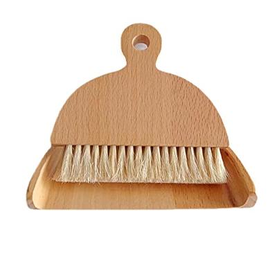 Harper Live.Love.Clean. 11.85 in. Bamboo Counter Brush and Dustpan Set for Small Debris