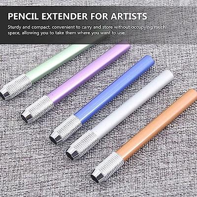 TEHAUX 5pcs Pencil Extenders, 4inch Stainless Steel Pencil Lengthener  Adjustable Charcoal Pencil Stand Pen Sleeve Extender Pencil Extender Holder  for Pencils (Silver) - Yahoo Shopping