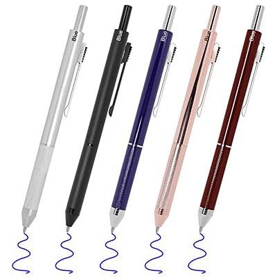 HeTaoCat Multicolor Pens 3 Pack 0.5mm 10-in-1 Retractable Ballpoint Pens -  10 Colors Transparent Barrel Ballpoint Pen for Office Supplies (Red)