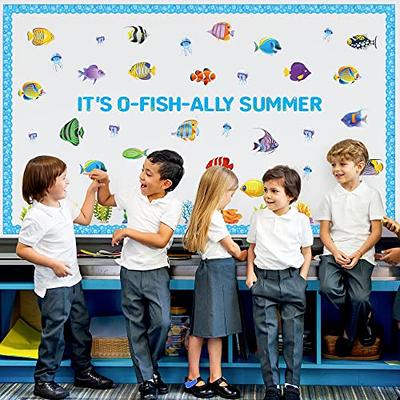 AsodSway 151Pcs Summer Fish Ocean Bulletin Board Cutouts Border Set Fish  All Summer Classroom Decoration Ocean Sea Fish Coral Seaweed Jellyfish  Cutouts for School Teacher Student Chalkboard Wall Decor - Yahoo Shopping