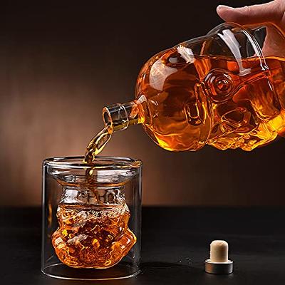 Whiskey Decanter 25Oz Carafe Decanter, 750ML Transparent Creative