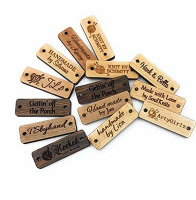 Wooden clothing labels, sew on garment labels, personalized label