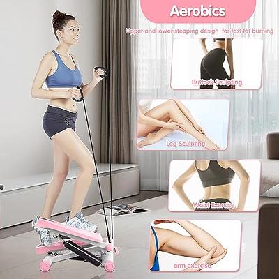 Tohoyard Steppers for Exercise, Mini Stepper with LcD Monitor, Quiet  Fitness Stepper with Resistance Bands, gym Stair Stepper for Home Wo