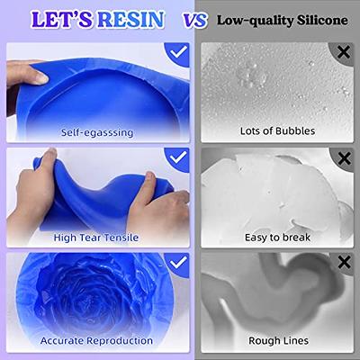 LET'S RESIN Silicone Mold Making Kit Liquid Silicone Rubber Non-Toxic  Translucent Clear Mold Making Silicone-Mixing Ratio 1:1-Molding Silicone  for