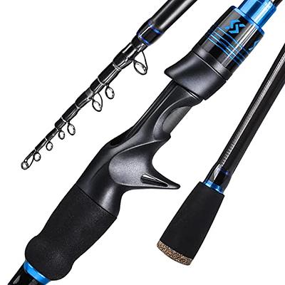 Sougayilang Fishing Rod 5 Section Portable Carbon Fiber Rod Spinning/Casting Fishing Rod Tackle