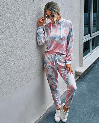 PRETTYGARDEN Women s Tie Dye Two Piece Tracksuit Set Long Sleeve