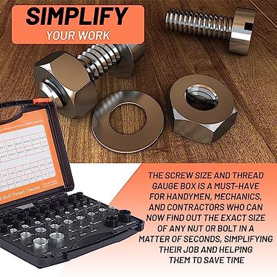 Nut and Bolt Thread Checker – Practical Thread Checker Box – Easy to Use  Thread