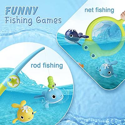 Bessentials Magnet Baby Bath Fishing Toys - Wind-up Swimming