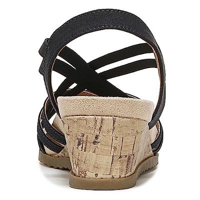 Coutgo Womens Wedge Sandals Heels Espadrilles Open Toe Cork Platform Ankle  Strap Slingback Summer Dressy Shoes, A-black, 5 : Amazon.ca: Clothing, Shoes  & Accessories