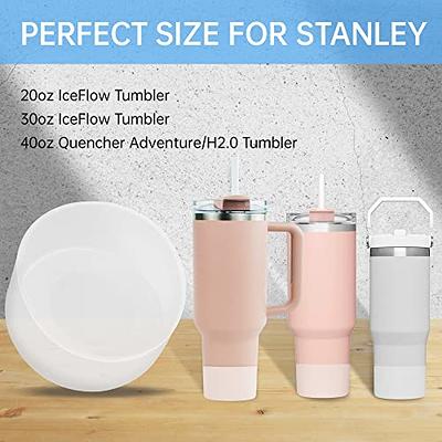25 Colors Silicone Boot for Stanley 40 oz Quencher & IceFlow 20oz 30oz, 2 Pcs Protective Tumbler Cup Boot Sleeve Water Bottle Accessories, BPA-Free