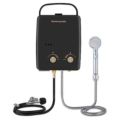 Portable Water Heater, Camplux 1.5 GPM Tankless Gas Water Heater, Outdoor  Camping Water Heater Propane Shower, White