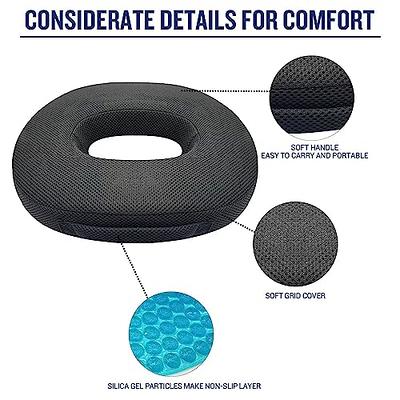 Comfort Gel Seat Cushion - Portable Memory Foam Chair Cushion