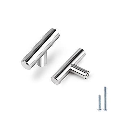 Probrico (25 Pack) 3 inch Hole Centers Cupboard Handles Brushed Nickel  Finish, Euro T Bar Cabinet Pulls, Brushed Nickel Drawer Pulls, Stainless  Steel