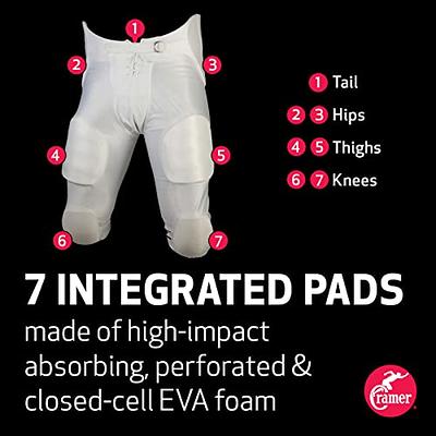 Cramer Football Game Pants, 7 Pads with Hip, Tailbone, Thigh, and