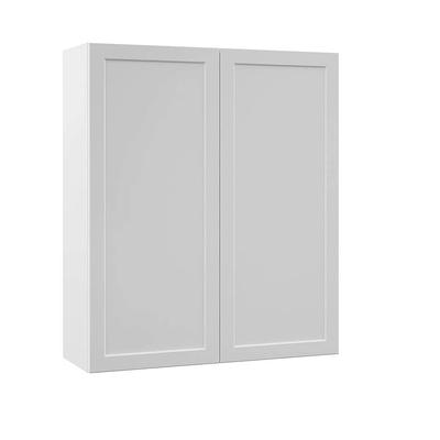 Hampton Bay Designer Series Melvern Assembled 36x30x12 in. Wall Open Shelf Kitchen Cabinet in White