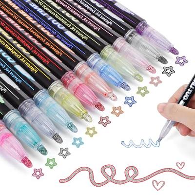 ARTISTRO Outline Markers, 16 Outline Pens, 5 Cards, Gold and Silver  Metallic Outline Markers, Double Line Outline Pens, Self-Outline Metallic  Markers. Perfect for Doodling, Drawing and Calligraphy : :  Automotive