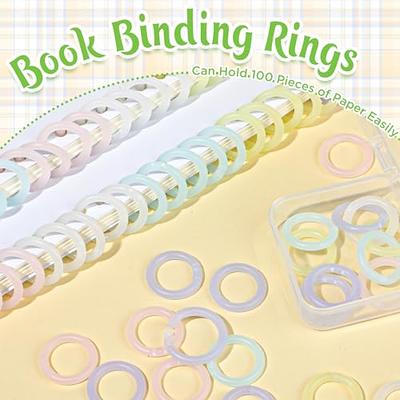 EXTRIC Binder Rings 1 inch (100 Pack) Metal Book Rings – Assorted Colors - Heavy Duty Steel Rings for Index Cards, Flashcard Rings, Key Rings, Loose