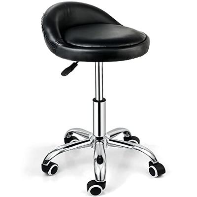 Winado Black PU Leather Seat Adjustable Swivel Salon Bar Stool