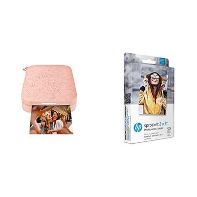 HP Sprocket Portable Color Photo Printer (2nd Edition) – Instantly print  2x3 sticky-backed photos from your phone – [Blush] [1AS89A] and Sprocket  Photo Paper, 50 Sheets - Yahoo Shopping