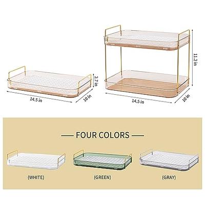 YCIA&DONE Countertop Organizers for Coffee Bar Cabinet, Coffee Bar  Accessories Shelf with Drainboard, Coffee Table Tray 2 Tiers, Decor Storage  Holder