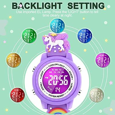 3D Unicorn Kids Watch for Girls, Toys for 3 4 5 6 7 Year Old Girls Best  Gifts for Girls Boys Age 3-8