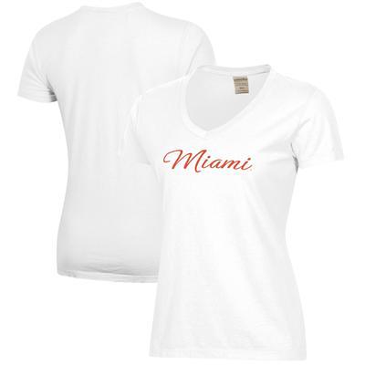 Women's Nike White Miami Marlins City Connect Tri-Blend V-Neck T-Shirt 