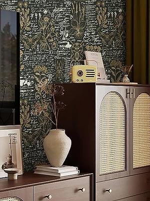Heroad Brand Boho Peel and Stick Wallpaper Floral Contact Paper Peel and  Stick Beige and Yellow Daisy Removable Wallpaper Self-Adhesive for Walls
