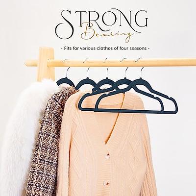Velvet Hangers 60 Pack, Non Slip Felt Hangers Space Saving Clothes