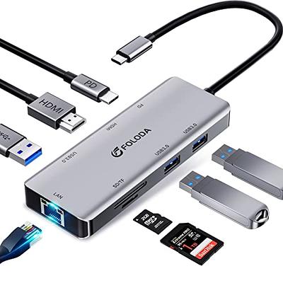 UGREEN Revodok 109 USB C Hub 9 in 1 Gigabit Ethernet 4K@60Hz HDMI, 100W PD  Charging, SD/TF Card Reader, 2 USB A&C Data Ports Compatible with Mac M1