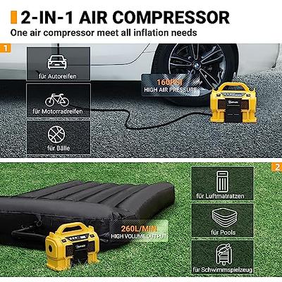 AstroAI Tire Inflator Portable Air Compressor, Cordless Car Tire Pump  160PSI with HD Screen, 3 Power Sources & Dual Powerful Motors, Heavy Duty Air  Pump for Cars & Inflatables, Inflation/Deflation - Yahoo