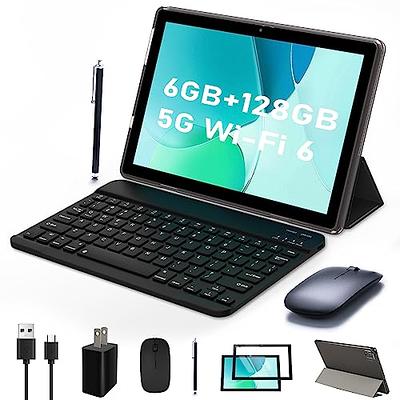 2 in 1 Tablet with Keyboard Case Mouse Stylus Pen Film, 10 inch Tablet  Android 11.0 Tablets PC Set, 4GB RAM+64GB ROM Tableta Computer 10.1 IPS  Screen