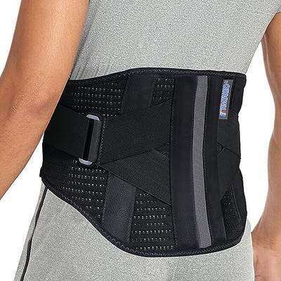 Heated Back Brace, Compression Lumbar Support Belt with Heating Pad for  Lower Back Pain Herniated Disc and Scoliosis Pain Relief, Breathable Mesh &  Metal Stays for Women and Men (XL) 