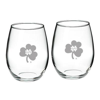 Notre Dame Fighting Irish Seal 2-Piece 16oz. White Wine Glasses Set