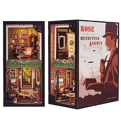 FSOLIS DIY Book Nook Kit, DIY Miniature Dollhouse Kit 3D Wooden