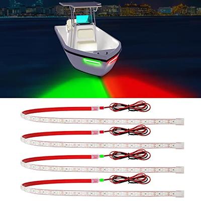 Boat Navigation Led Light Strip For Pontoon Boat,Jon Boat,Kayak,Motor,Bass  Boat,Jet Ski,Boat Bow And Stern Underwater Marine Night Fishing Lighting Red  and Green IP68 Waterproof 12v 60cm 24inch - Yahoo Shopping