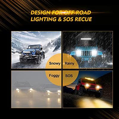 2PCS 5 Quad-Row LED Cubes, Flush Mount Pods Offroad Driving Lights 